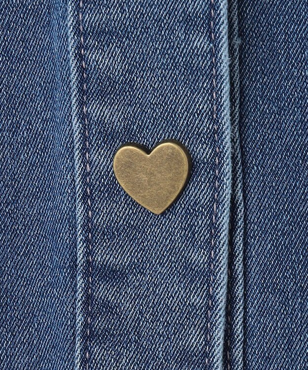 ANY KIDS フリル 襟付き デニム ジャケット デニムブルー