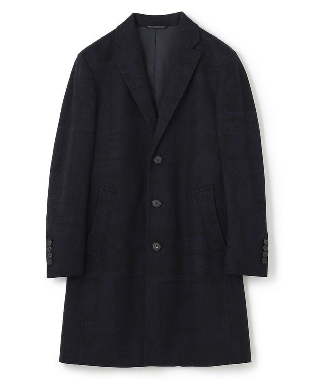 JOSEPH HOMME パッチジャガードジャジー　チェスターコート ネイビー系3