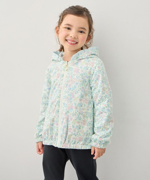 ANY KIDS 【フード取り外し/洗濯機可能】撥水加工リバーシブルゾン ミント