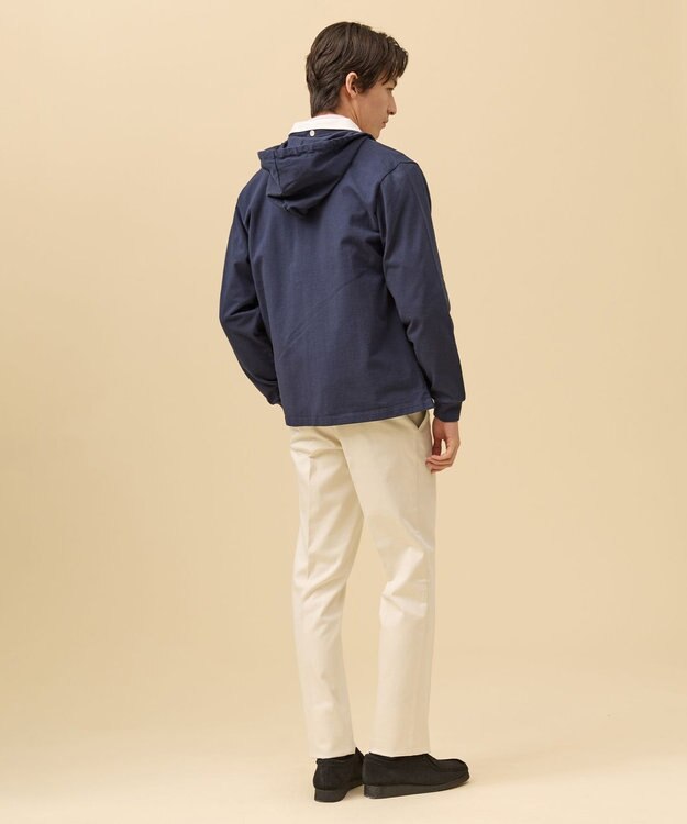 J.PRESS MEN 【フード取り外し可】フーデット ラガーシャツ ネイビー系
