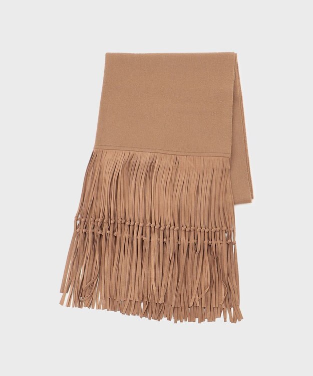 GRACE CONTINENTAL フリンジストール キャメル