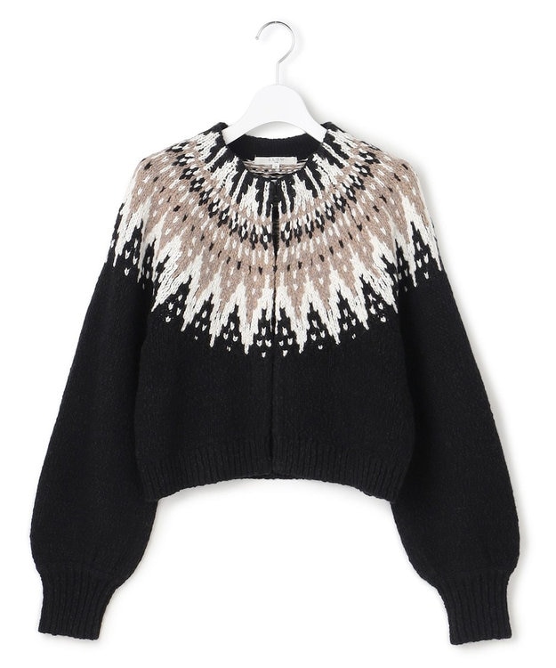 23区 L 【SLOW/一部店舗限定】ジャカード カーディガン ブラック系5