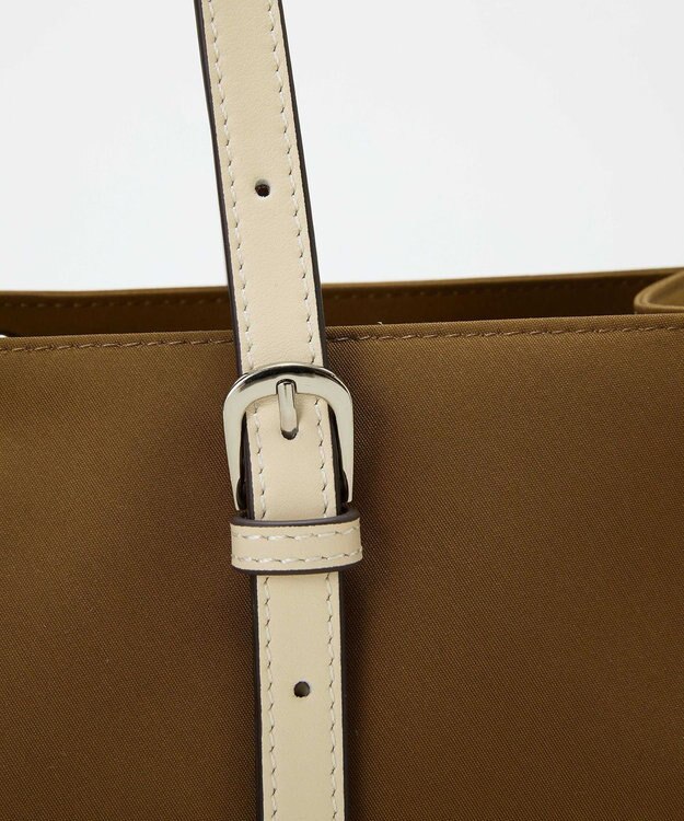 TOPKAPI 【Breath TOPKAPI】FRAME フレーム レザーベルト ワイド ミニ トートバッグ キャメル