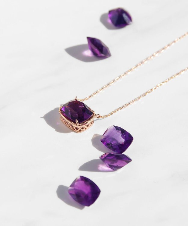 TOCCA 【WEB＆数量限定】CROCHET OF COLOR  NECKLACE K10 アメジスト ネックレス アメジスト