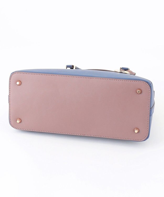 組曲 【ショルダーベルト付き】ボストンハンド バッグ ネイビー系1