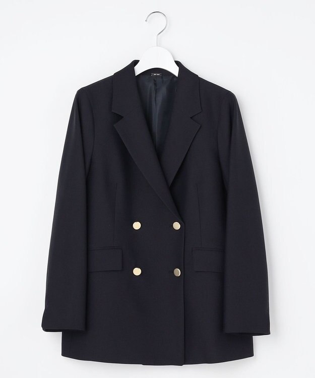 ANY SIS 褒めらレディストレッチ テーラード ジャケット ネイビー