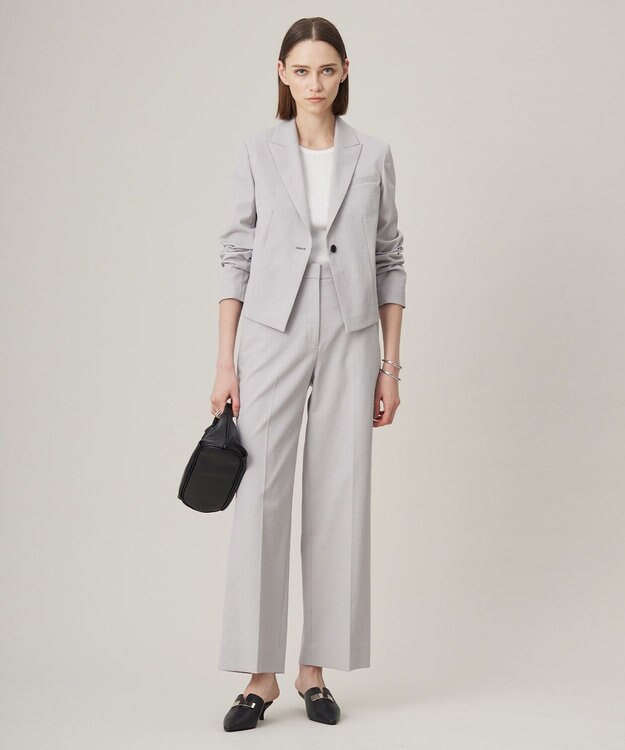 ICB 【接触冷感・UVケア・撥水・洗える】LooseWeave クロップドジャケット トープ系