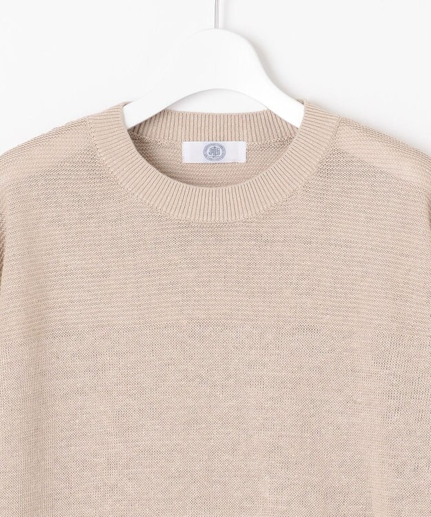 J.PRESS LADIES 【洗える・吸水速乾】 マーセライズコードリネン ニット ベージュ系