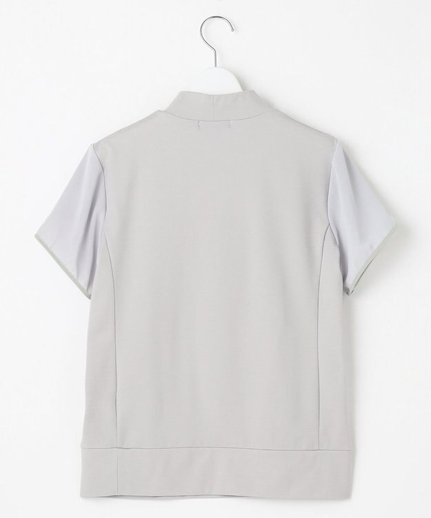 23区GOLF 【WOMEN】【吸水速乾/UVケア】シアー袖 モックネックシャツ ライトグレー系