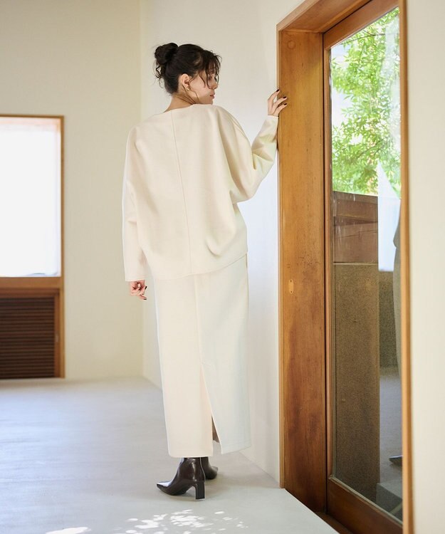 #Newans 【洗濯機可能/セットアップ】コクーンシルエットエアリープルオーバー オフ