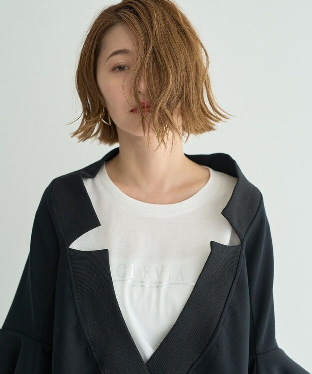 YECCA VECCA 【上下着用可能】2wayインバーテッドライトブルゾン Black