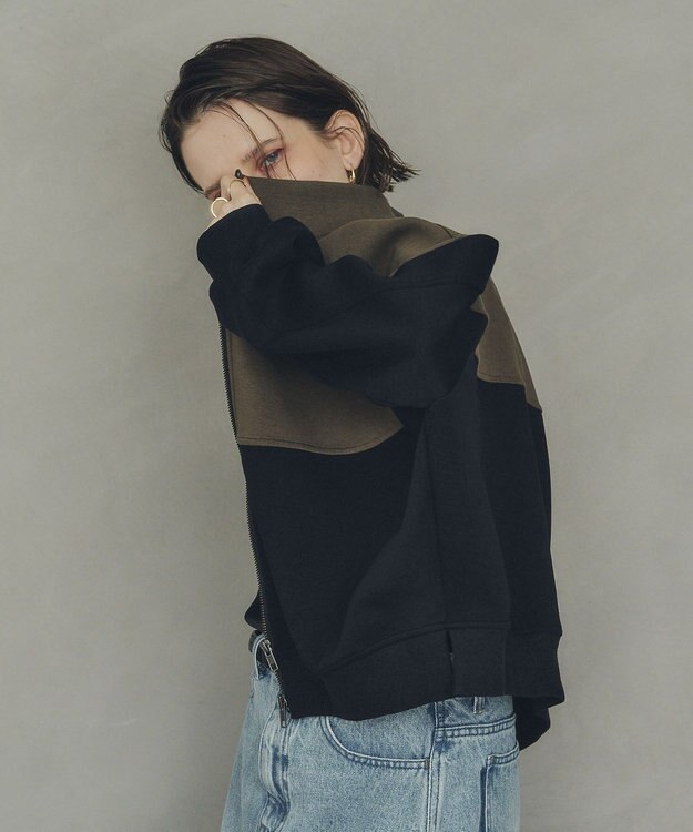 YECCA VECCA 【上下着用可能】2wayインバーテッドライトブルゾン Khaki