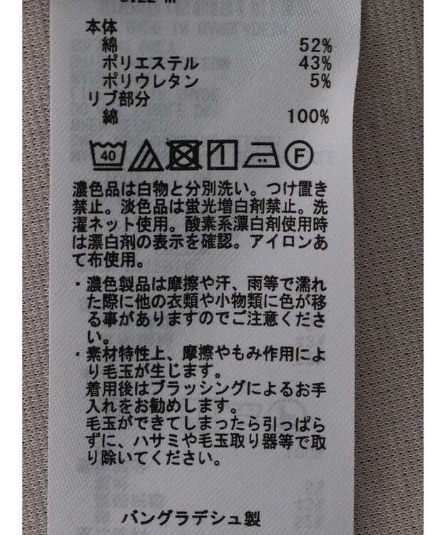 AMERICAN HOLIC 抗菌防臭　Ｄａｉｌｙ！　裾ラウンドカットチュニック1 Gray Beige