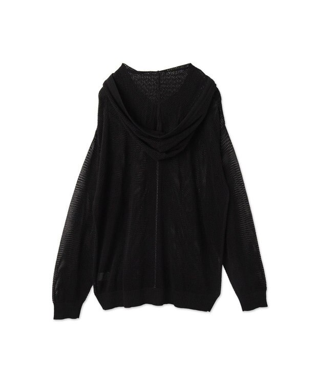 WEGO 【ユニセックス着用ITEM】メッシュニットZIPパーカー ブラック