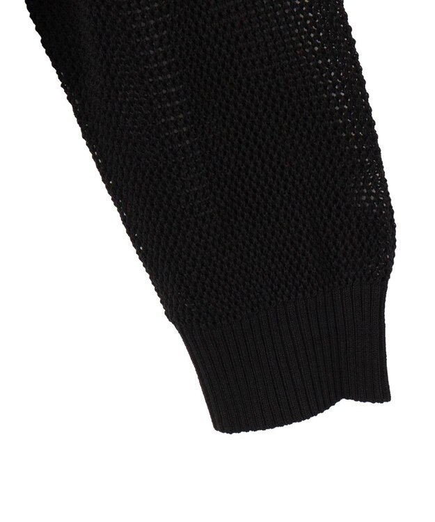 WEGO 【ユニセックス着用ITEM】メッシュニットZIPパーカー ブラック