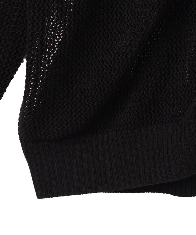 WEGO 【ユニセックス着用ITEM】メッシュニットZIPパーカー ブラック