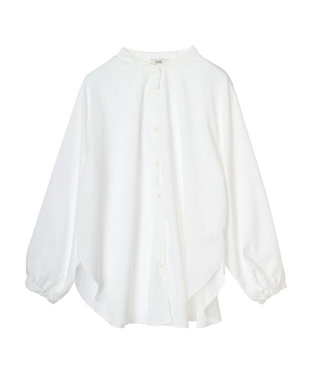 earth music&ecology ＳＥＴ２点ニットビスチェ＋ノーカラーシャツ Off White
