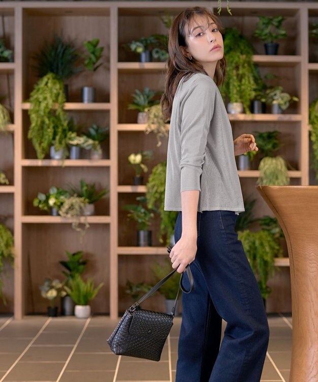 Tiaclasse L 【小倉優子さん着用・UVケア・接触冷感】ショートトッパーカーディガン グレー