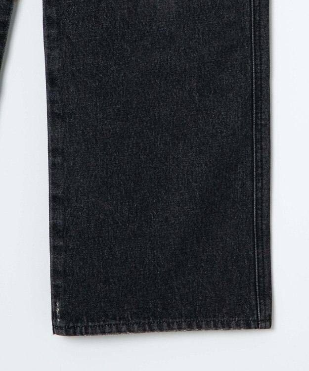 WEGO 【新色追加/美脚/XS～Lサイズ展開】ストレートデニムパンツ ブラック中濃色