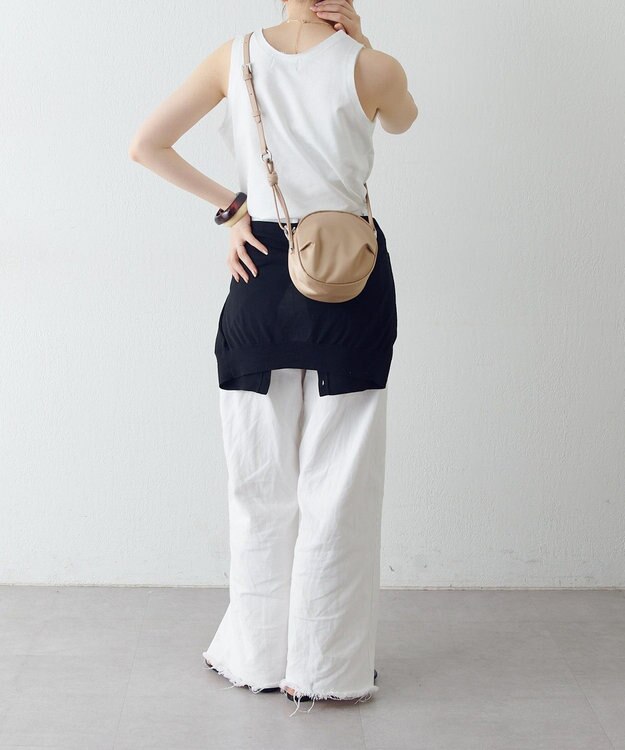 russet クラウズナイロンサークルミニショルダーバッグ(CE-1728) PinkBeige