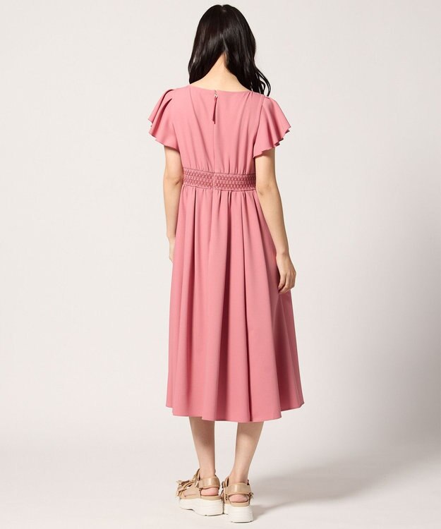 TOCCA 【洗える・接触冷感・UVカット・消臭】SMOCKING EMBROIDERY ドレス ピンク系
