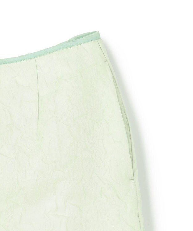 NAVE 【Nave・洗える/シアー素材】クラッシュオーガンジー スカート ライトグリーン系