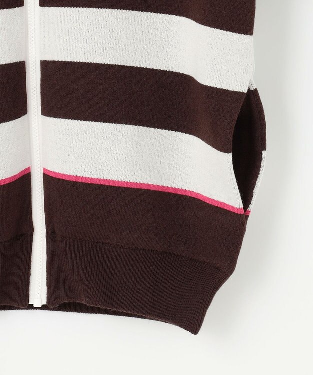 23区GOLF 【WOMEN】リバーシブルニットブルゾン ダークブラウン系2