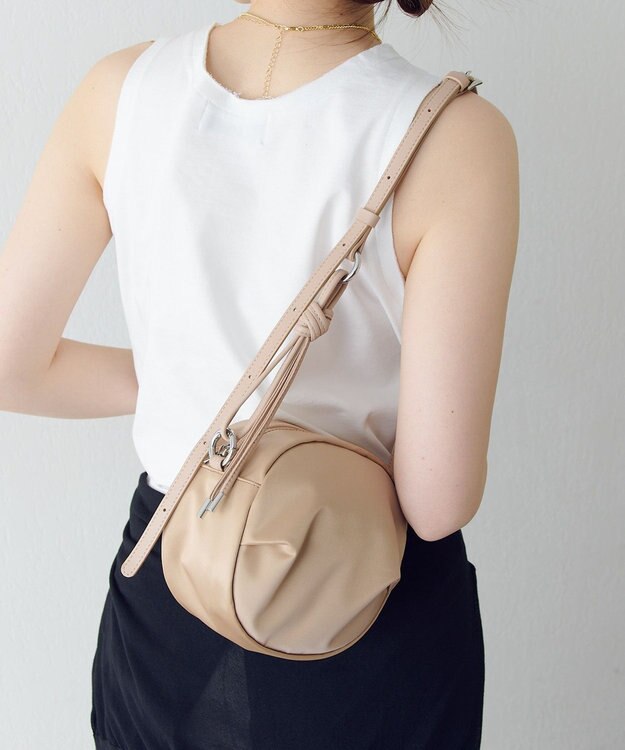 russet クラウズナイロンサークルミニショルダーバッグ(CE-1728) PinkBeige