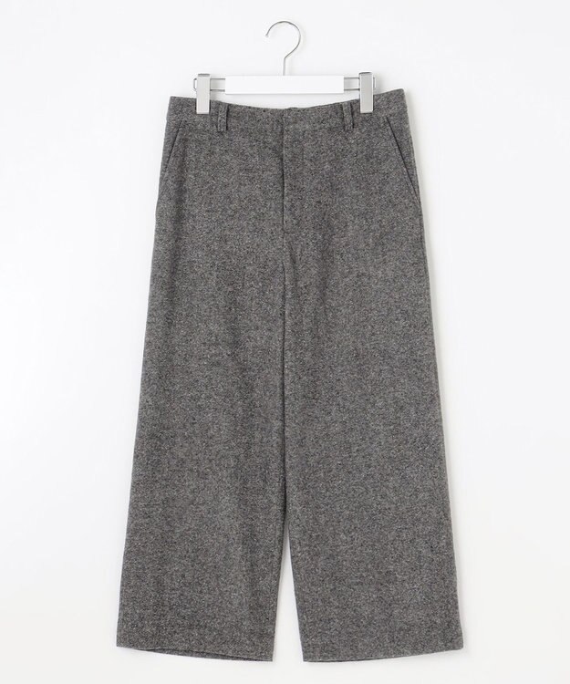 J.PRESS LADIES シルクネップ ツイード セミワイド パンツ ライトグレー系