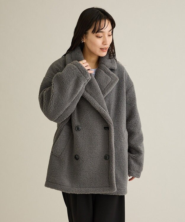 CRAFT STANDARD BOUTIQUE ダブルボアミディコート Gray