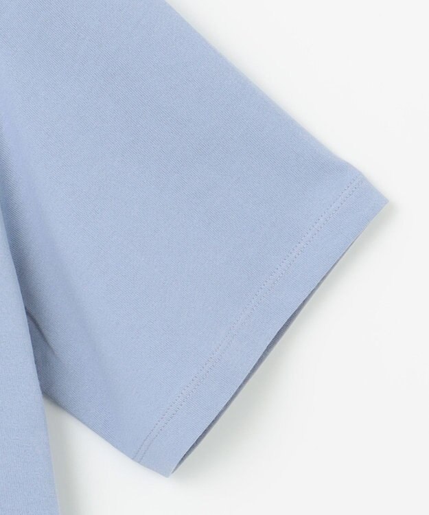 J.PRESS LADIES エンブロイダリー ロゴ Tシャツ サックスブルー系