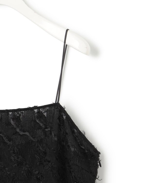 ICB 【WEB限定】 ハンドトゥースジャガード キャミブラウス ブラック系