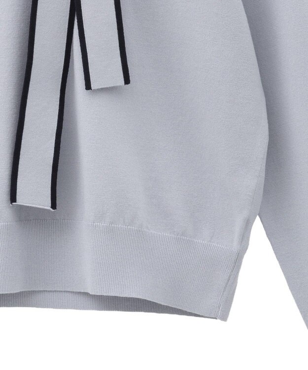 YECCA VECCA 配色ボウタイニット Light Blue