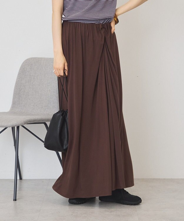 AMERICAN HOLIC 【先行予約】ツイストギャザースカート Brown