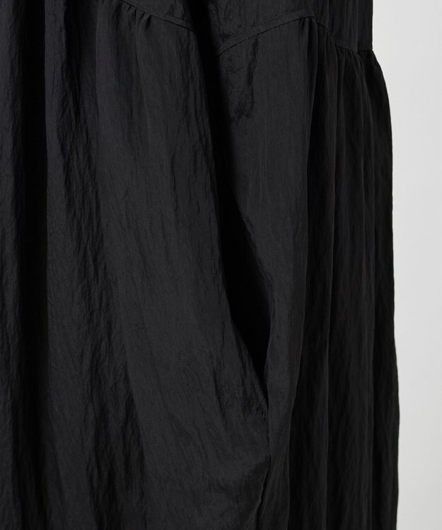 23区 L 【GOLD LABEL】シルクワッシャー ワンピース ブラック系