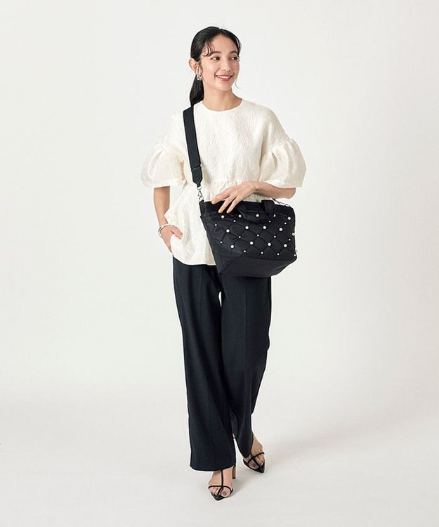 LeSportsac BUCKET TOTE W PEARLS2/ブラックパール ブラックパール