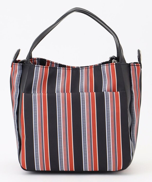 Y'SACCS マルチストライプ すっきりトート Sサイズ レッド