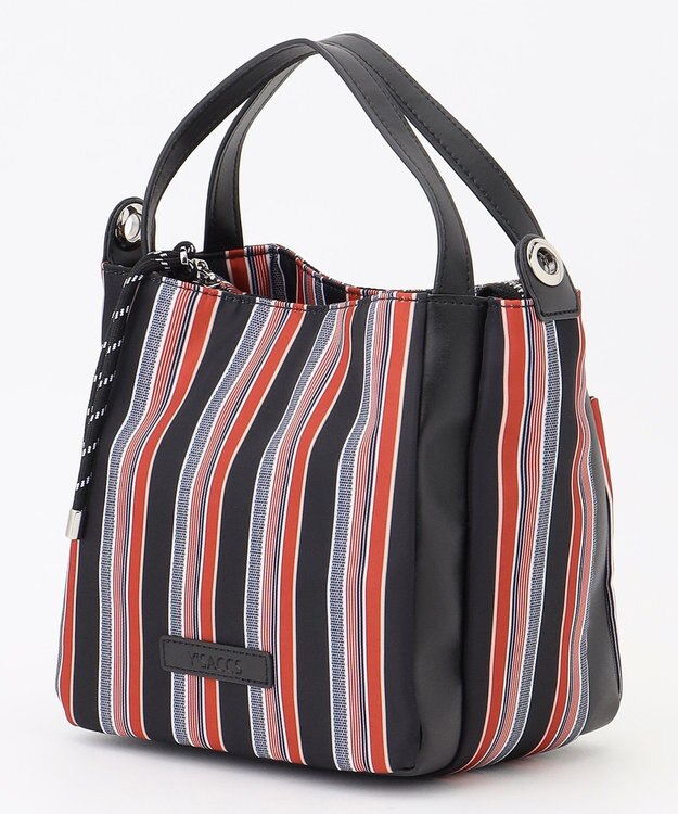 Y'SACCS マルチストライプ すっきりトート Sサイズ レッド