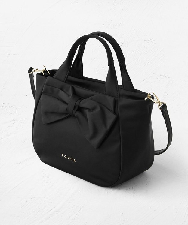 TOCCA RIBBON CUBE NYLON MINI TOTE ミニトートバッグ ブラック系