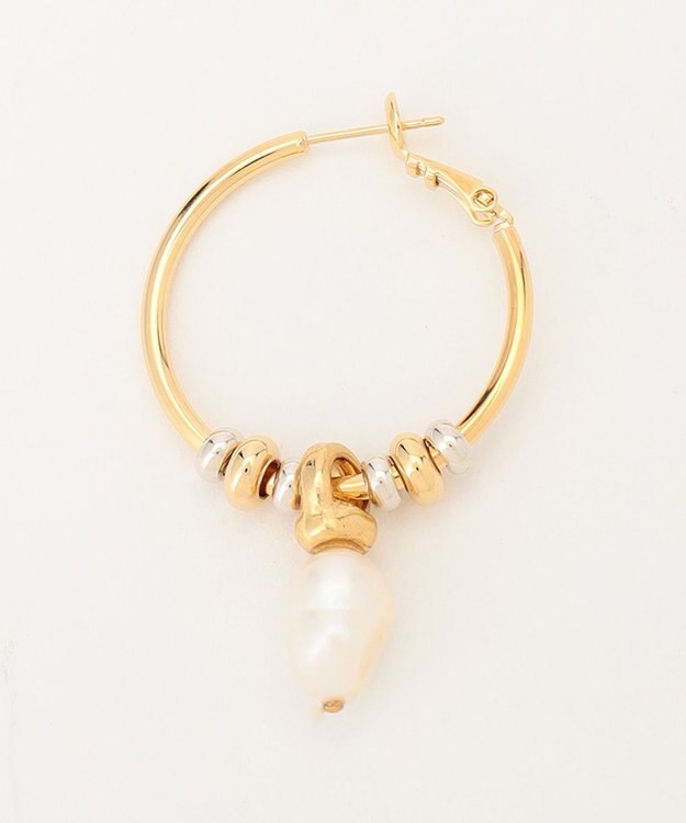 自由区 【VELATTI】パールフープピアス ゴールド系