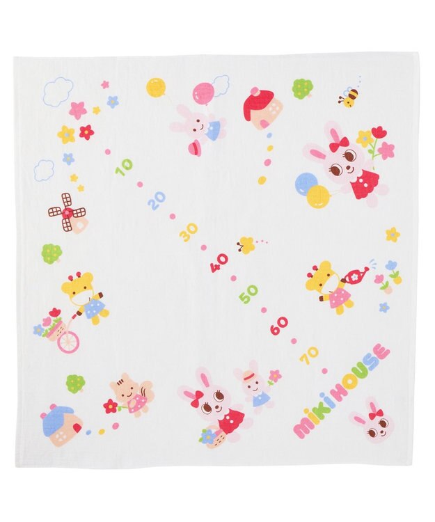 MIKI HOUSE HOT BISCUITS 身長計ガーゼバスタオル ギフトセット【BOX付き】 ピンク