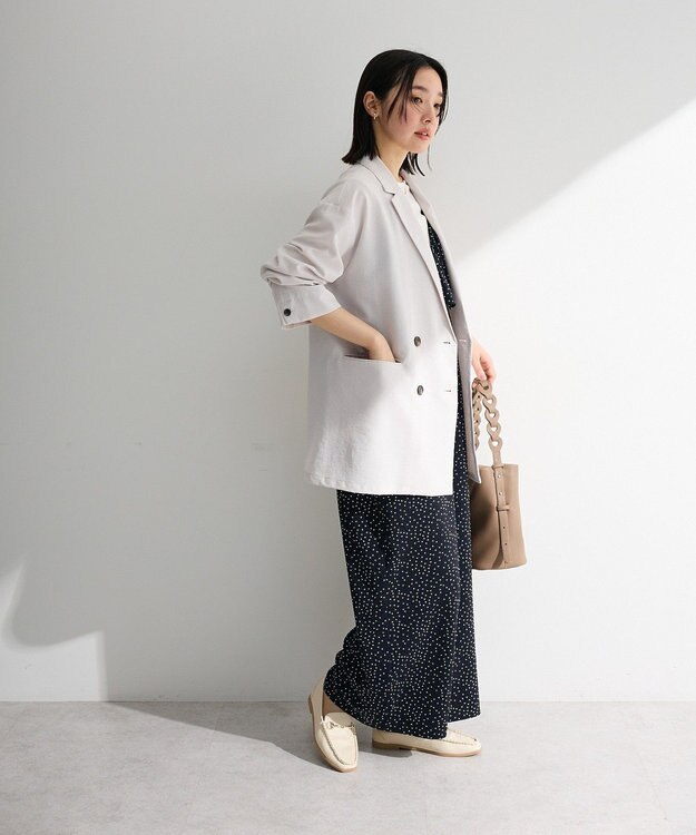 Green Parks オーバーサイズＷ釦ライトジャケット Light Gray