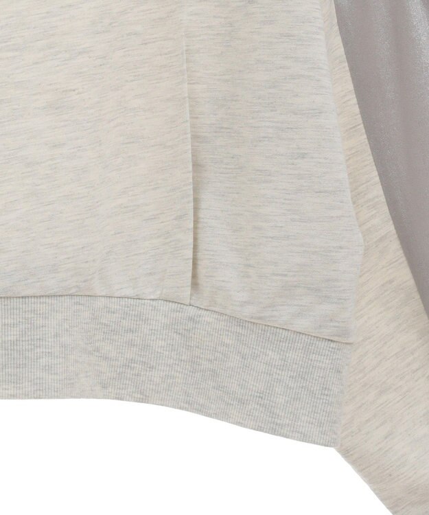 Green Parks 箔プリントドッキング裏毛プルオーバー Oatmeal