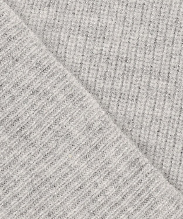 自由区 L 【洗える】シャイニールレックス Vネックニット ライトグレー系