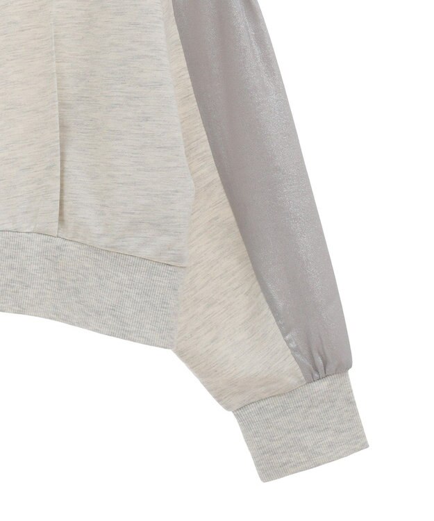 Green Parks 箔プリントドッキング裏毛プルオーバー Oatmeal