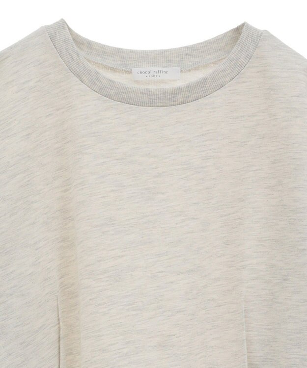 Green Parks 箔プリントドッキング裏毛プルオーバー Oatmeal