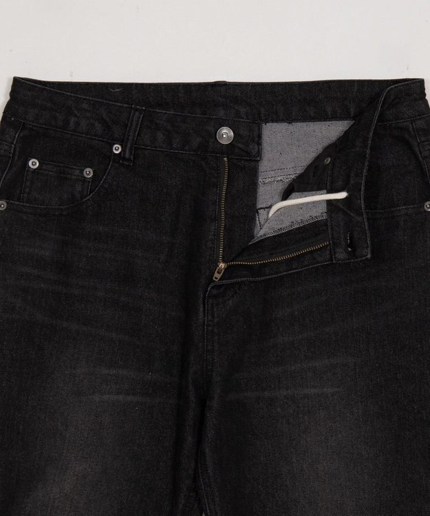 WEGO 【ユニセックス着用ITEM】シャーリングフレアデニムスキニーパンツ デニムブラックソノタ