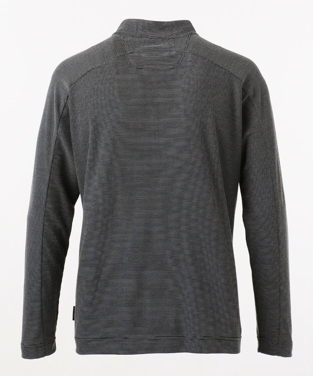 JOSEPH ABBOUD MOUNTAIN デルタメッシュ ハーフZIPカットソー ブラック系