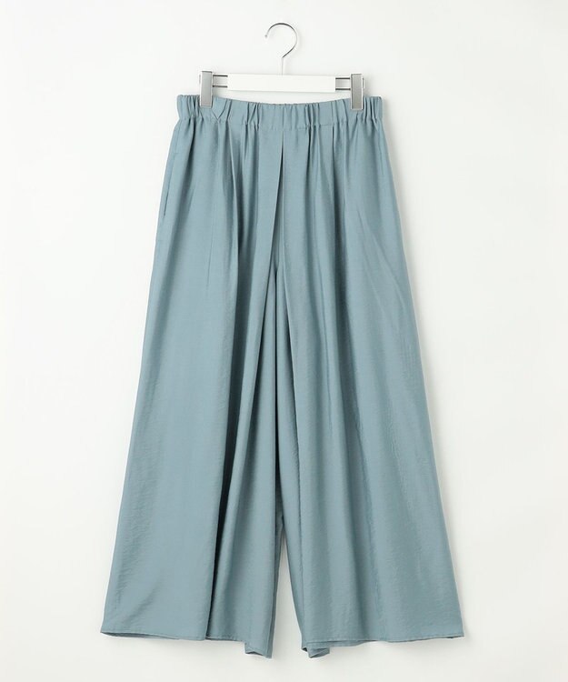 自由区 【カタログ掲載・ご好評アイテム・累計2500本・新色追加・ウエストゴム・セットアップ対応】エアリーツイルキュロット パンツ ［新色］サックス