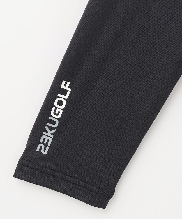 23区GOLF 【MEN】【吸水速乾/UVケア】30デニール 無地モックネックインナーシャツ ブラック系